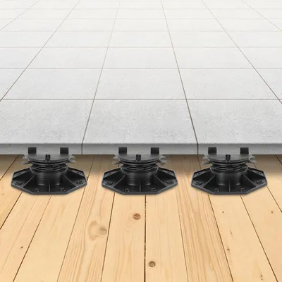 Obrázek produktu pro Izrielar Terasové desky Premium 40–70 mm s vyrovnáním sklonu 0–5 %, výškově nastavitelné, kámen, keramika, beton, balení po 30 kusech