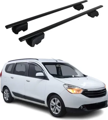 Image de Barres de toit Transversales pour Dacia Lodgy 2012-2023 Fer Noir ABE