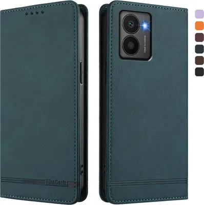 Image de Etui pour HMD Fuison, étui rétro en cuirPolyuréthaneavec support et fentes pour cartes vertes