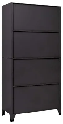 Imagen del producto de Taquilla de acero gris antracita y rojo 90x45x180 cm