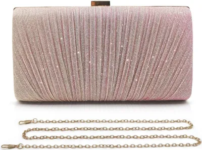 Zdjęcie produktu dla Pahajim damska kopertówka brokatowa różowe złoto 22x13x5cm