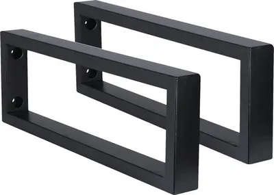 Produktbild von Waschtischhalterung 44x15x2,5 cm schwarz 2 Stück