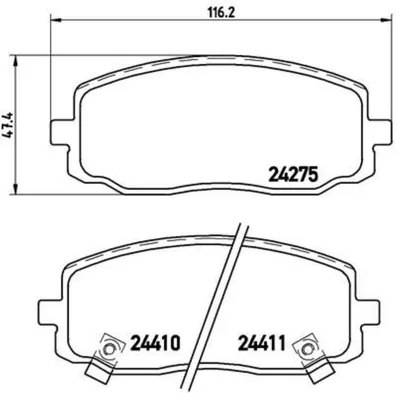 Produktbild von Brembo Bremsbelagsatz, Scheibenbremse Vorderachse P 30 032