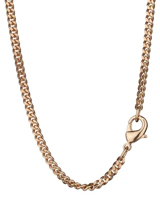 40 cm Krulketting doppelt diamantiert, messingvergoldet, 2,7 mm