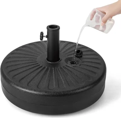 Obrázok produktu pre KOMFOTTEU stojan na slnečník s možnosťou naplnenia vodou alebo pieskom, stojan na tyče slnečníkov 38/48 mm, podstavec na slnečník s držadlom, (model 2)