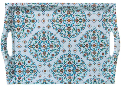 Rechteckiges Melamin-Tablett mit Griffen, 31x44x5,2 cm