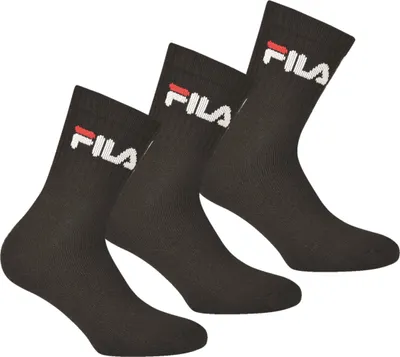 Zdjęcie produktu dla Fila - Skarpety tenisowe 3-pak - Czarne skarpety sportowe