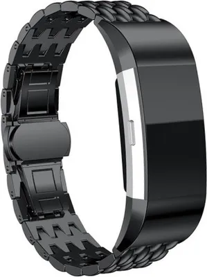 Produktbild von Strap-it Fitbit Charge 4 Drache Gliederarmband (Schwarz)