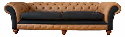 Produktbild von Sofa 4 Sitzer Polster Couch Big Couchen Chesterfield Leder Textil Neu