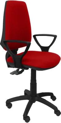 Image de Chaise de bureau Fauteuil avec accoudoirs Roulettes réglables en hauteur 50BGOLF Rouge Tissu