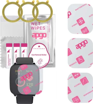 Produktbild von apgo 3 Stück Schutzglas, klar, kompatibel mit Forever IGO JW-100 Smartwatch, Hybrid 8H, Ersatz für Hartglas, Displayschutzglas, Bildschirmschutz, Displayschutz, kratzfest