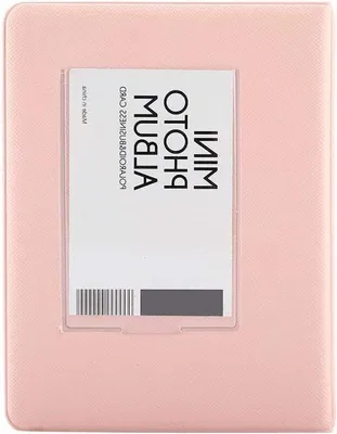 Produktbild von Mini Fotoalbum mit 64 Taschen für Mini Polaroid Fotos - leicht und tragbar - rosa Cover