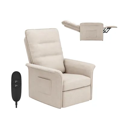 Produktbild von FLEXISPOT Elektrischer Relaxsessel mit Liegefunktion 105°–155°, Verstellbarer TV- & Fernsehsessel für Wohnzimmer, Rückenlehne & Fußstütze (Beige)