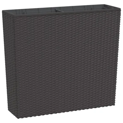 Produktbild von Pflanzkübel mit herausnehmbaren Einsatz Braun 12/44 L PP-Rattan