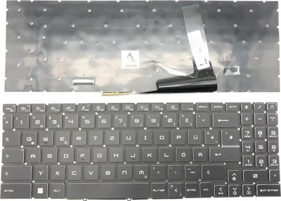 Image de FRANÇAIS - Clavier noir éclairage RGB compatible avec MSI GF66 Katana 12UD-238