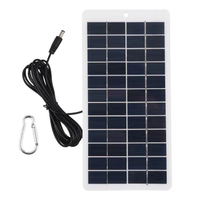 Obrázok produktu pre 5 W, 12 V, polykryštalický solárny panel, prenosný mini solárny modul s vysokým výkonom a DC pripojením