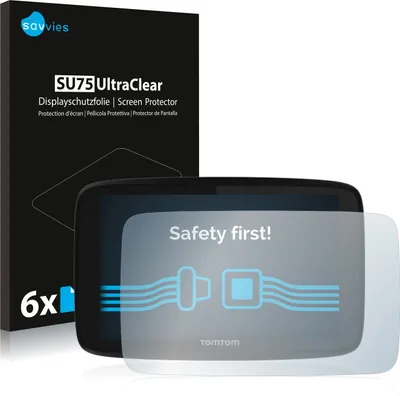 Produktbild von 6x Für TomTom GO 520 / GO 5200 Schutzfolie Savvies Displayschutz Display Schutz Folie Klar Transparent