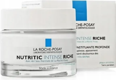 Produktbild von La Roche-Posay NUTRITIC INTENSE RICHE 50 ml, Empflindliche Haut, Sehr trockene Haut, Feuchtigkeitsspendend, Feuchtigkeitsspendend, Nährend, Schutz, Behälter, Glyzerin, Sheabutter, B3, 50 ml