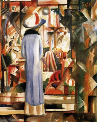 Produktbild von August Macke Kunstdruck Bild - Großes Helles Schaufenster, 1913 (50 x 40 cm)