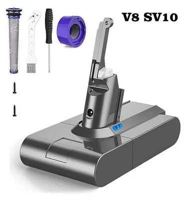 Immagine prodotto di Batteria sostitutiva per Dyson V8, capacità 6000mAh, 21,6V, con filtri batteria