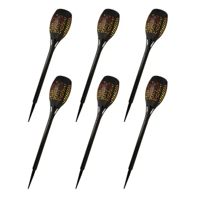 Produktbild von 6er Pack LED- Gartenfackel Solar ( ca. 50cm hoch ) LED-Lampe 1,2V 300mAh Akku, inkl. Erdspieß, Solarlampe Flammenlicht
