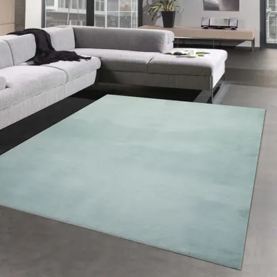 Produktbild von Wohnzimmer Shaggy Teppich mit weichem Hochflor in blau Größe - 120 x 160 cm