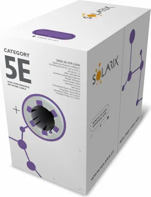Obrázek produktu pro SOLARIX Instalační kabel Solarix CAT5E UTP LSOH Dca-s1,d2,a1 305m/box SXKD-5E-UTP-LSOH