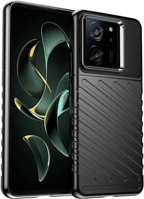 Produktbild von Conie Schutzhülle für Xiaomi 13T / 13T Pro Tasche Silikon Case Muster Cover Bumper TPU Hülle in Schwarz