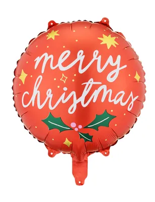 Produktbild von Folienballon Merry Christmas 35cm Rot / Weiß