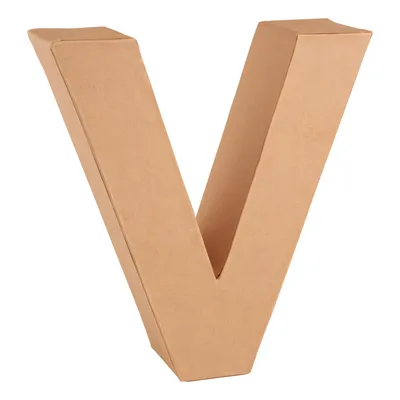 Produktbild von Glorex Papp-Buchstabe V 17,5 x 5,5 cm