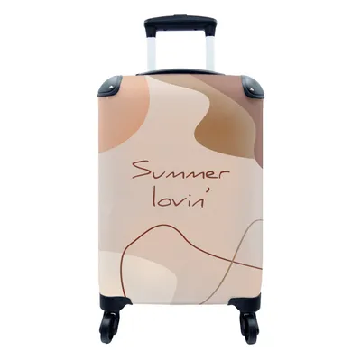 Produktbild von MuchoWow® Koffer Handgepäck Trolley Rollkoffer Kleine Reisekoffer mit 4 Rollen - Sommer - Zitat - Rosa - Cabin Size < 55x40x23 cm & 55x40x20 cm - Fotokoffer - Kabinenkoffer - Boardgepäck - Reise-Box - Reisekoffer - Reisegepäck - Koffer mit Bild - Trolley für Kinder