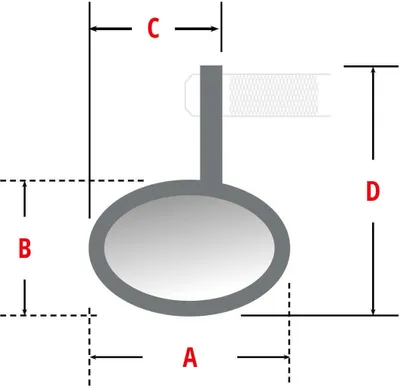 Image de HIGHSIDER pro Rétroviseur d'extrémité de guidon Compatible avec Victory-X Noir (1pc)