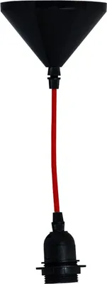 Image de Lampe à suspendre 80cm lampe de plafond E27 Lampe à suspendre éclairage de fête, couleur:rouge