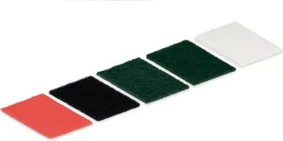 Image de Éponge à récurer de nettoyage D&L noire - 10 pièces - qualité professionnelle - 120 x 252 mm