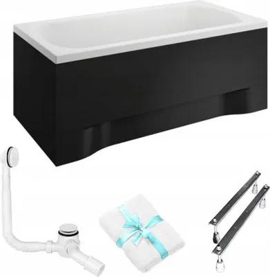 Produktbild von Aqua For You | Polimat Badewanne Classic - 120x70cm - Antibakterielle Beschichtung - Kratzfest - mit Verkleidung