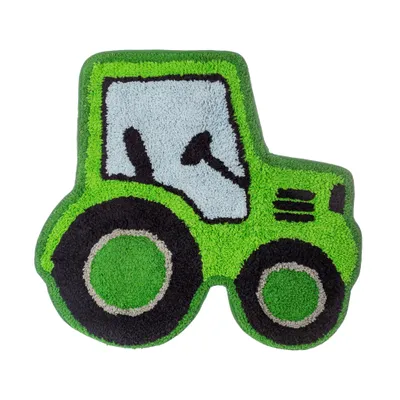 Obrázok produktu pre Mini koberec traktor bavlna cca 54x57cm traktor detská izba koberec bežec farma traktor