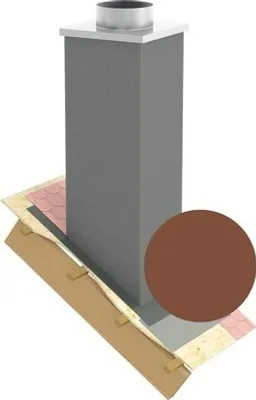 Produktbild von Furado F Stülpkopf 150cm lackiert RAL 8004 Innenmaß 24x24cm Außenmaß 34x34cm matt