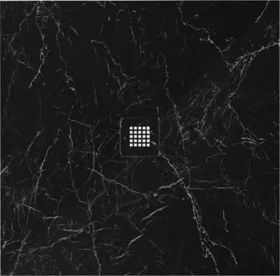 Produktbild von SCHULTE Duschwanne Centrostone 90 x 90 x 3 cm Marmoroptik schwarz grau D220090 202