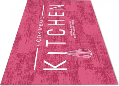 Produktbild von Jungengel Küchenteppich / Küchenläufer Kitchen Cook Meals Design Braun 12x Größen 8mm Waschbar & Fußbodenheizungsgeeignet |  180X280 cm