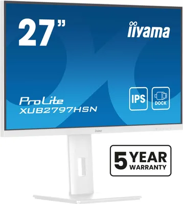Produktbild von iiyama ProLite XUB2797HSN-W2 Computerbildschirm 68,6 cm (27") 1920 x 1080 Pixel Full HD LED Weiß