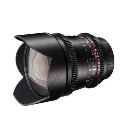 Obrázek produktu pro Širokoúhlý objektiv Walimex Pro 10mm 1:3.1 VCSC (včetně sluneční clony, IF, ozubeného kroužku, plynulé clony a ostření) pro bajonet objektivu Canon EF-S černý