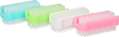 Produktbild von 1 x Nagelbürste, doppelseitig, 1 aus 4 Farben, Handwaschbürsten, Maße: ca. 9 x 3 x 4 cm