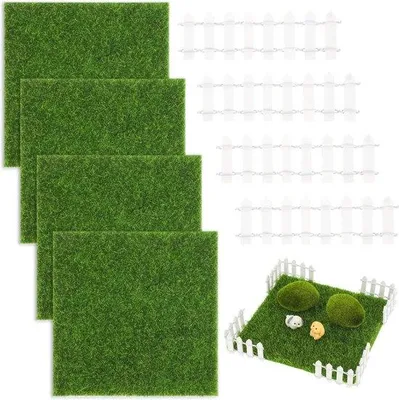 Productafbeelding van Famanu Kunstgras Miniatuurtuin, 15 x 15 cm - Lichtgroen