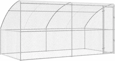 Obrázek produktu pro vidaXL Klec pro psy 2 ks stříbrná 4 x 2 x 2 m pozinkovaná ocel