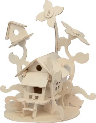 Produktbild von Marabu KiDS 3D Puzzle "Feenhaus" 43 Teile Holzbausatz