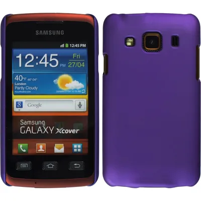 Produktbild von PhoneNatic Case kompatibel mit Samsung Galaxy Xcover - Hülle lila gummiert Hard-case + 2 Schutzfolien