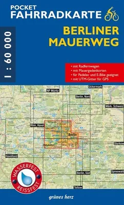 Produktbild von Pocket-Fahrradkarte Berliner Mauerweg 1:60 000