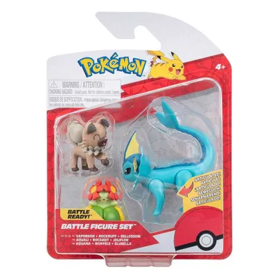 Obrázek produktu pro Jazwares - Sada figurek Pokémonů Vaporeon Rockruff Bellossom / od Assort