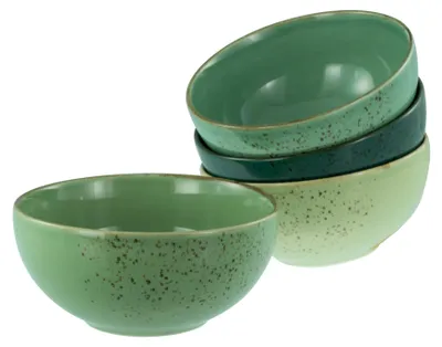 Produktbild von CreaTable, 22879, Nature Collection Green life, Buddha Bowl 4-tlg, Steinzeug
