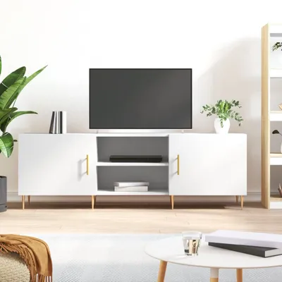 Obrázek produktu pro The Living Store TV skříňka bílá 150x30x50 cm materiál na bázi dřeva